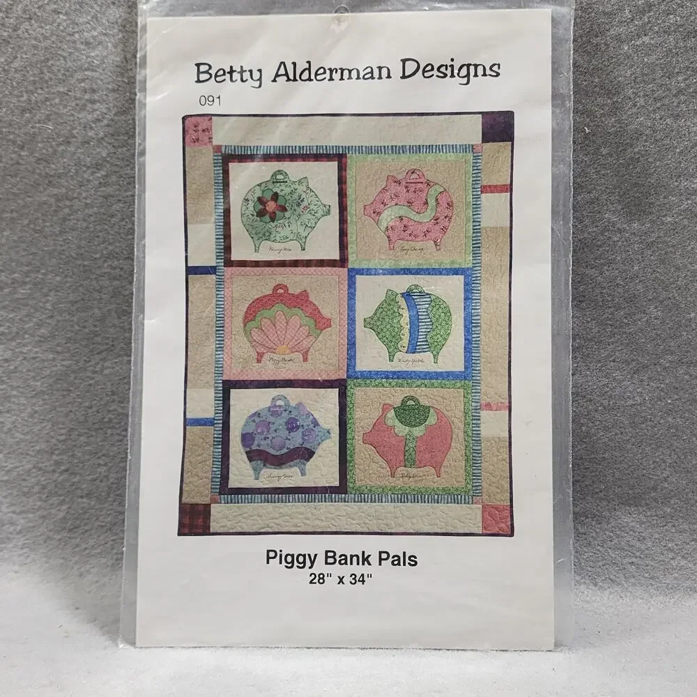 Piggy Bank Palls 091 Quilting Pattern Betty Alderman Designs Vintage 2003 NIP